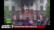 Ukrayna'da sendika binasını yaktılar