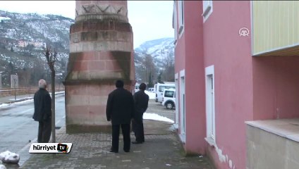 Giresun Yağlıdere'de kaldırımda minare