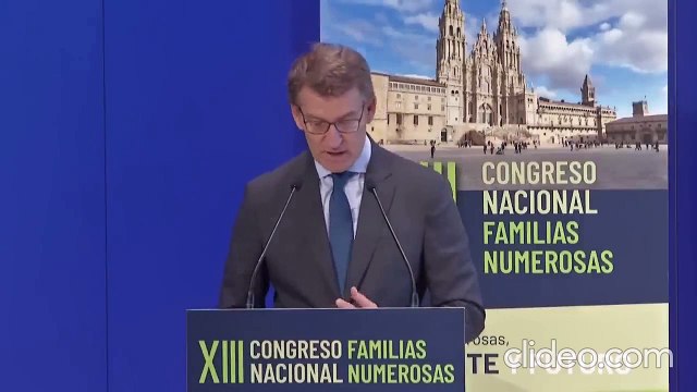 Feijóo, en el congreso de familias numerosas: Los que más aportan deben tener más ayudas