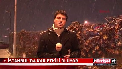 İSTANBUL'DA KAR YAĞIŞI ETKİLİ OLUYOR