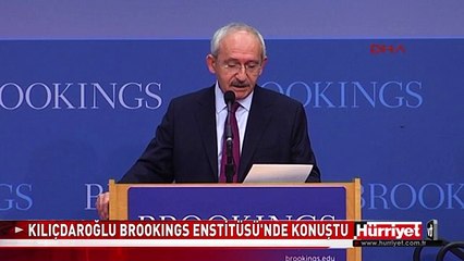 KEMAL KILIÇDAROĞLU BROOKINGS ENSTİTÜSÜ'NDE KONUŞTU