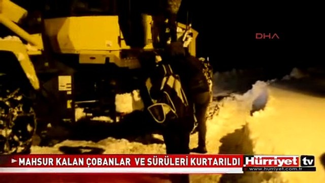 YAYLADA MAHSUR 3 ÇOBAN VE 600 KÜÇÜKBAŞ HAYVAN BÖYLE KURTARILDI