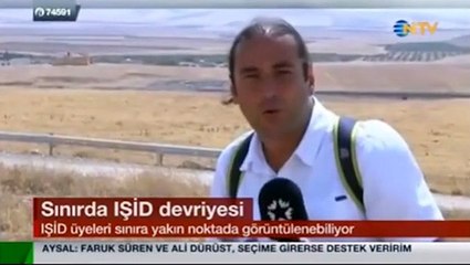 IŞİD Türkiye sınırında görüntülendi