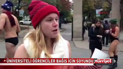ÜNİVERSİTELİ ÖĞRENCİLER BAĞIŞ İÇİN SOYUNDU
