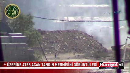 ÜZERİNE GELEN TOP MERMİSİNİ BÖYLE GÖRÜNTÜLEDİ
