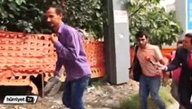 İşçiler asansör kazasının yaşandığı inşaattan ayrılıyor