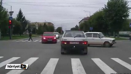 Akıl almaz kaza kamerada