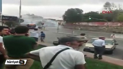 Halk otobüsüne molotoflu saldırı