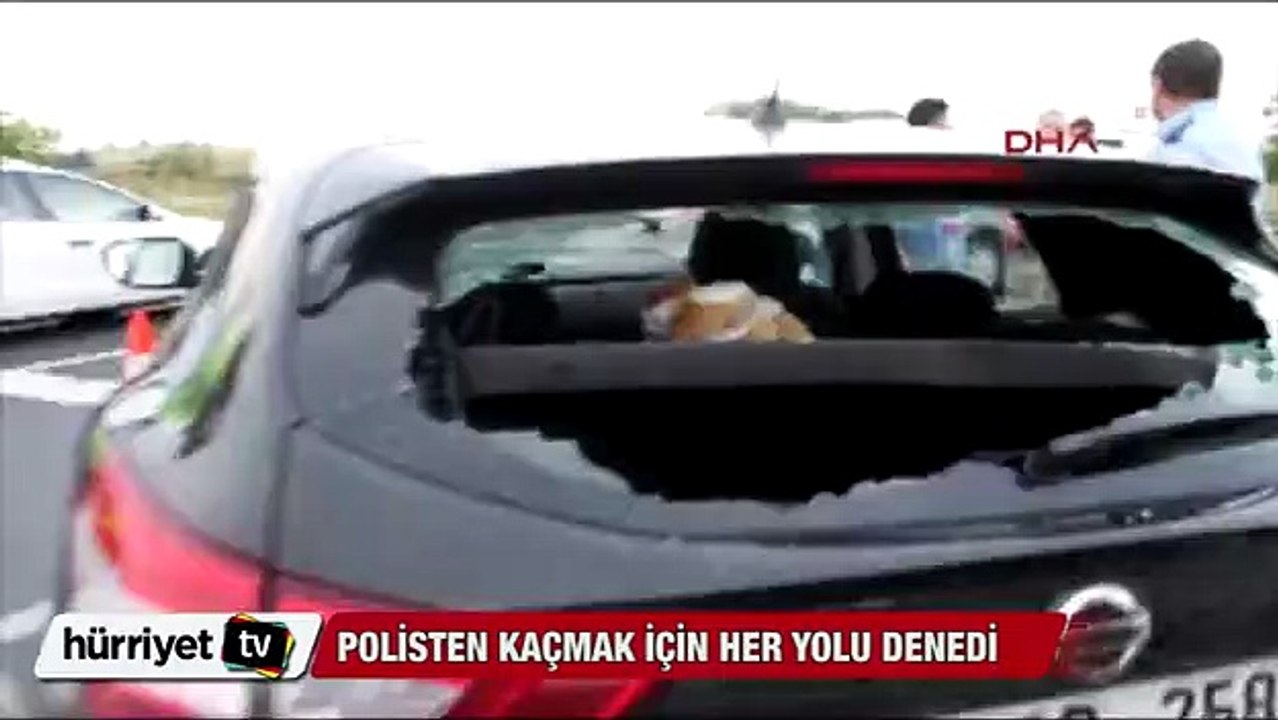 Polisten kaçmak için her yolu denedi