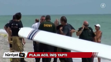 Plaja acil iniş yapan uçak 1 kişinin ölümüne neden oldu