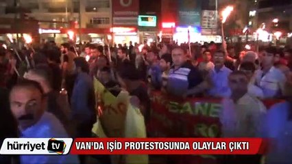 Van'da Işid protestosunda olaylar çıktı