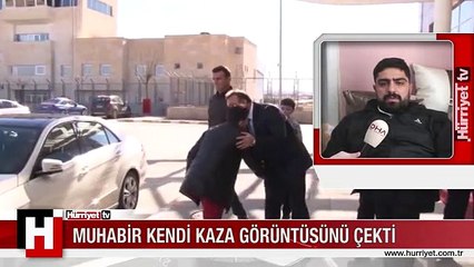 KENDİ KAZA GÖRÜNTÜSÜNÜ KAYDETTİ