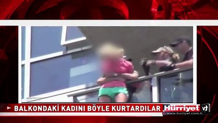 SARHOŞ KADIN SON ANDA KURTARILDI