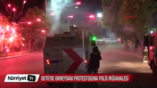 ODTÜ'de Okmeydanı protestosuna polis müdahalesi