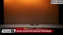 Rus dansçı Milena Sidorova'nın sahnede örümcek gibi dans edince