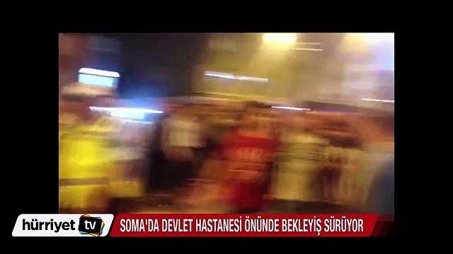 Soma Devlet Hastanesi önünde bekleyiş sürüyor