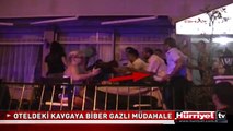 MARMARİS'TE OTELDEKİ KAVGAYA BİBER GAZLI MÜDAHALE
