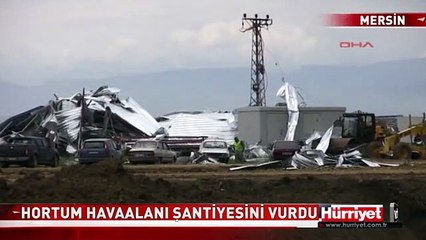 HORTUM HAVAALANI ŞANTİYESİNİ VURDU: 2 ÖLÜ