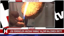 LİSE ÖĞRENCİLERİNİN BÜYÜK BAŞARISI! ANIZDAN YANMAZ MALZEME YAPTILAR