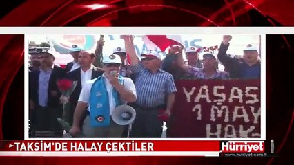 BİRİLERİ GAZ BOMBASI VE TAZYİKLİ SU YERKEN BİRİLERİ TAKSİM'E BÖYLE GİRDİ