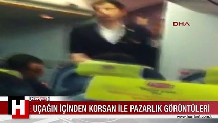 UÇAĞIN İÇİNDEN KORSAN İLE PAZARLIK GÖRÜNTÜLERİ