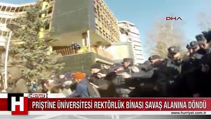 REKTÖRLÜK BİNASI SAVAŞ ALANINA DÖNDÜ