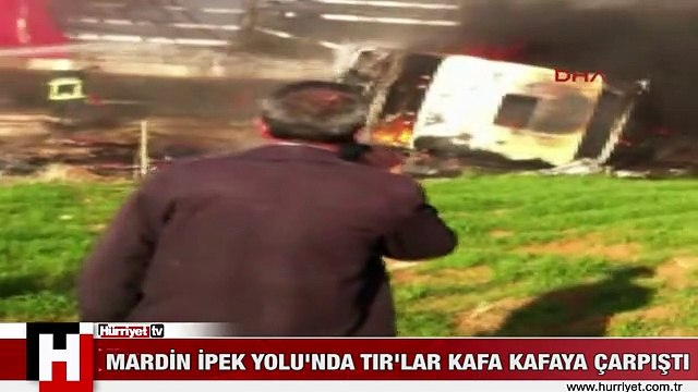 İPEK YOLU'NDA TIR'LAR KAFA KAFAYA ÇARPIŞTI 2 ÖLÜ
