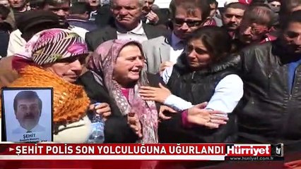 ŞEHİT POLİS MEMURU GÖZYAŞLARI ARASINDA TOPRAĞA VERİLDİ