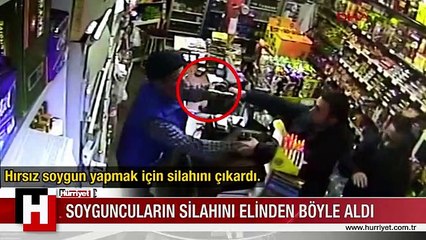 SOYGUNCUNUN ELİNDEN SİLAHI ALIP BÖYLE KOVALADI