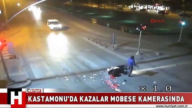 KASTAMONU'DA MOBESE KAMERASINA YANSIYAN KAZALAR