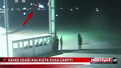 SAVAŞ UÇAĞININ MOTORU BÖYLE PATLADI