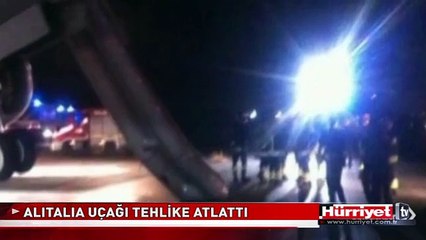 UÇAK İKİ TEKER ÜZERİNE İNDİ