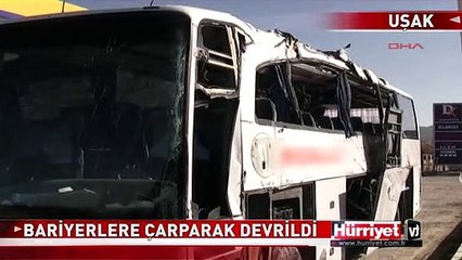 UŞAK'TA YOLCU OTOBÜSÜ FACİASI: 7 KİŞİ ÖLDÜ