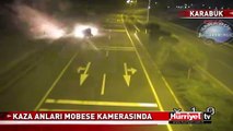 KARABÜK'TE TRAFİK KAZALARI MOBESE KAMERALARINA YANSIDI