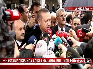 BAŞBAKAN ERDOĞAN, HASTANE ÇIKIŞINDA AÇIKLAMALARDA BULUNDU