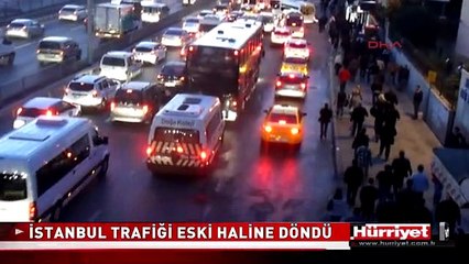 TATİL BİTTİ, İSTANBUL TRAFİĞİ YENİDEN BAŞLADI