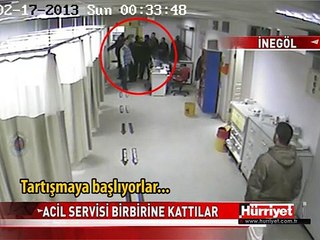 HASTANEDEKİ ALKOLLÜ DEHŞETİ GÜVENLİK KAMERASINDA