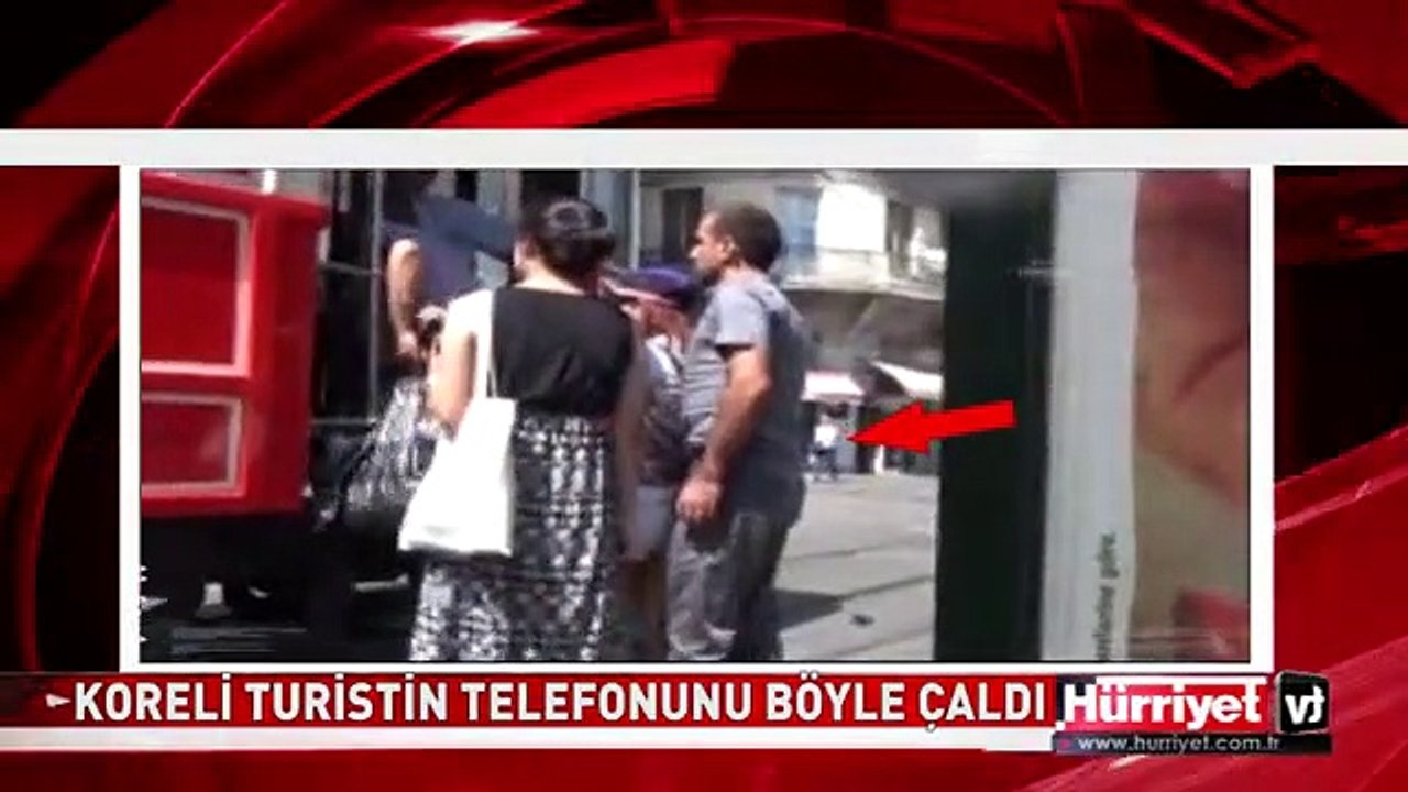 KORELİ TURİSTİN CEP TELEFONUNU YAN KESİCİ BÖYLE ÇALDI