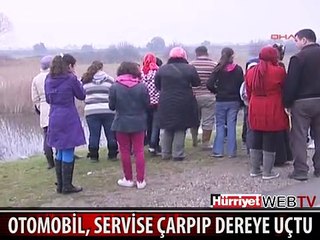OTOMOBİL DEREYE UÇTU