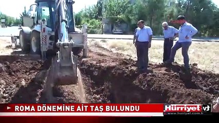 ROMA DÖNEMİNE AİT TAŞ BULUNDU
