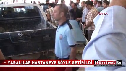 YARALILAR HASTANEYE BÖYLE GÖTÜRÜLDÜ
