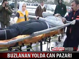 YARALI KADIN BATTANİYEYE SARILARAK BEKLEDİ