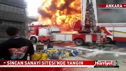 SİNCAN SANAYİ SİTESİ'NDE YANGIN
