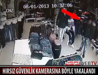 KASA HIRSIZI GÜVENLİK KAMERASINA BÖYLE YAKALANDI