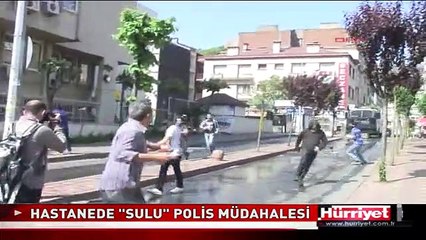 HASTANEDE BAHÇESİNDEKİ GRUBA TAZYİKLİ MÜDAHALESİ