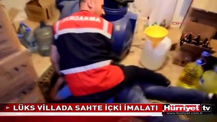 LÜKS VİLLADA SAHTE İÇKİ İMALATINA 3 GÖZALTI