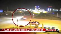 İLGİNÇ KAZA GÖRÜNTÜLERİ MOBESE'YE TAKILDI