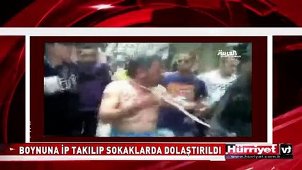 ESAD YANLISI ADAMI BOYNUNA İP TAKIP SOKAKTA DOLAŞTIRDILAR