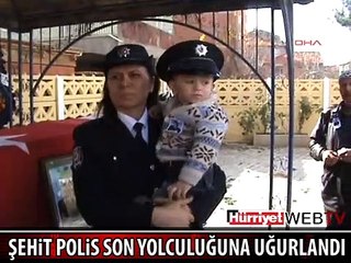 ŞEHİT POLİS, SON YOLCULUĞUNA UĞURLANDI
