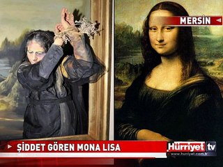 KADINA ŞİDDETE KARŞI DAYAK YEMİŞ MONA LİSA YAPTILAR